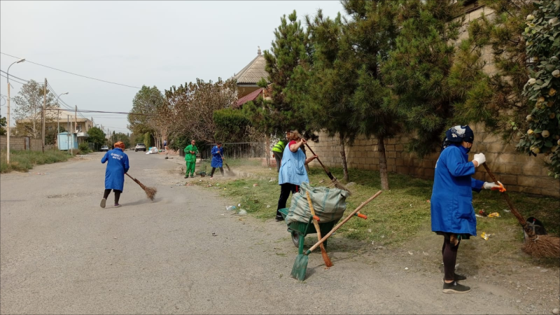 Gəncənin 3 küçəsində təmizlik işləri görülüb
