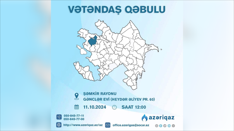 Azəriqaz İB rəhbərliyi vətəndaşlarla görüşəcək