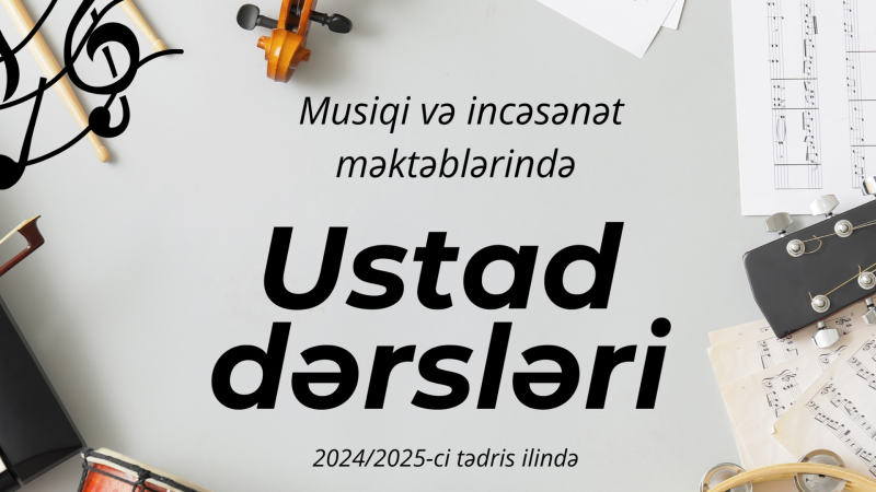 Sənətkarlar məktəblərdə ustad dərsləri keçəcəklər