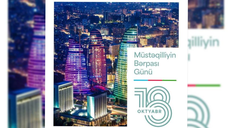 Mehriban Əliyeva Müstəqilliyin Bərpası Günü ilə bağlı paylaşım edib