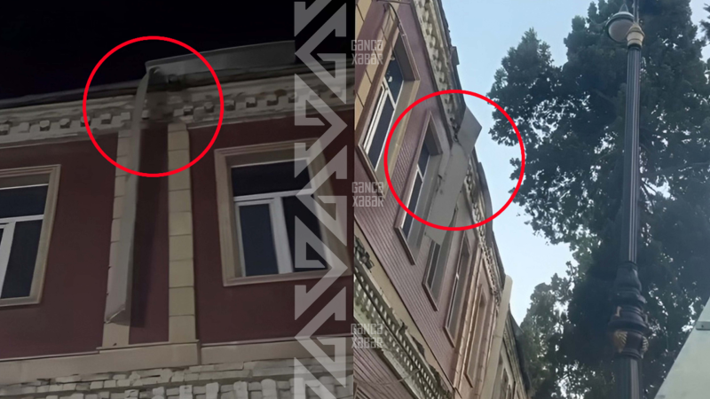 Gəncədə evin damından iri dəmir parçası sallanır - FACİƏNİN BİR ADDIMLIĞINDA Gəncədə evin damından iri dəmir parçası sallanır - FACİƏNİN BİR ADDIMLIĞINDA