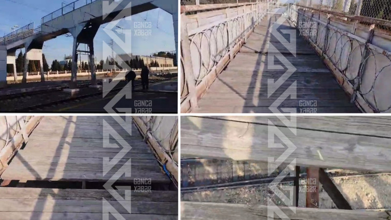Gəncədə piyada körpüsü acınacaqlı vəziyyətdədir - ŞİKAYƏT