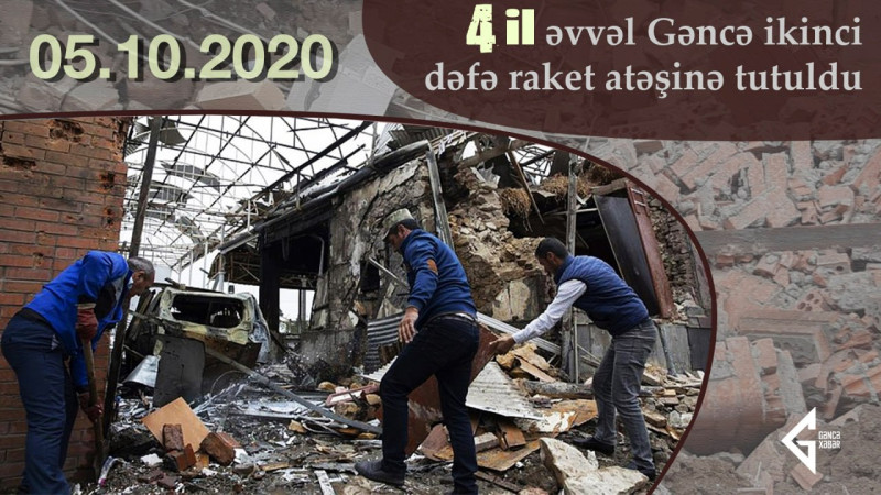 4 il əvvəl Gəncə ikinci dəfə raket atəşinə tutuldu
