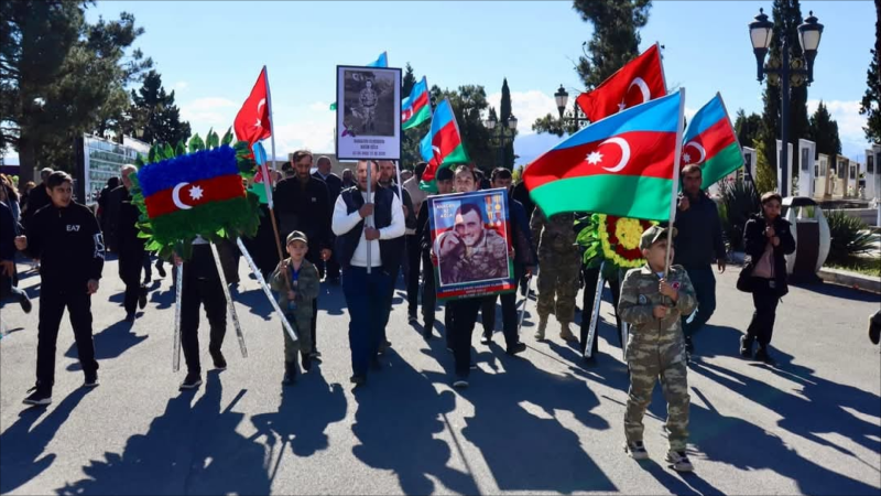 Samuxda şəhid məzarı ziyarət olunub