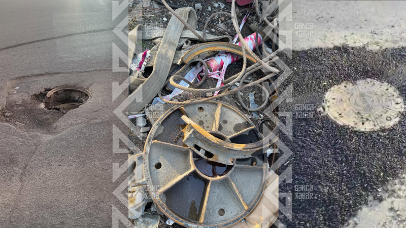 Gəncədə avtomobillərə təhlükə saçan lük TƏMİR EDİLDİ