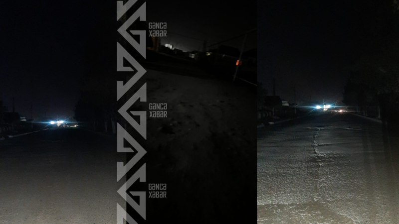 Gəncədə qaranlığa qərq olan küçələr