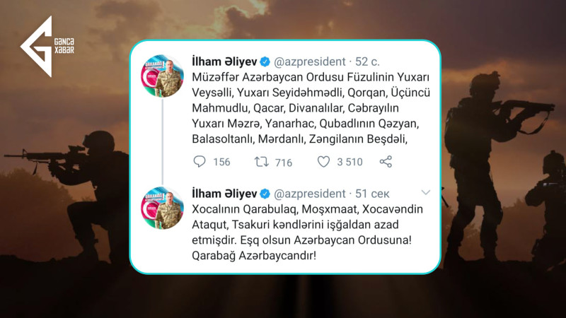 7 noyabr 2020: Vətən Müharibəsinin 42-ci günü
