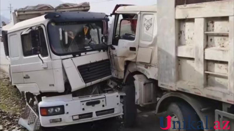 Goranboyda iki yük maşını toqquşub