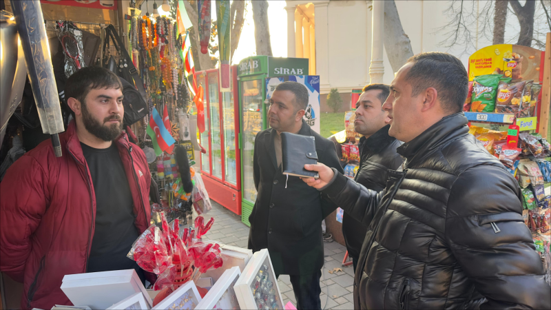 Gəncədə küçə ticarətinə qarşı reydlər davam edir