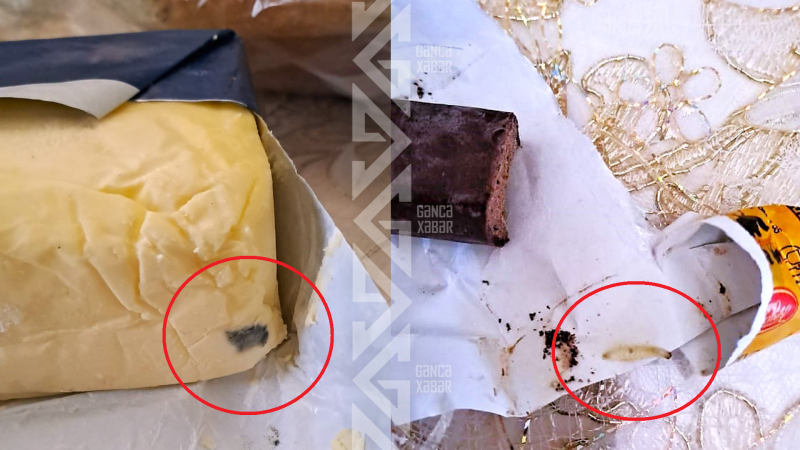 Sürpriz dolu alış-veriş: Kifli yağ və qurdlu konfet