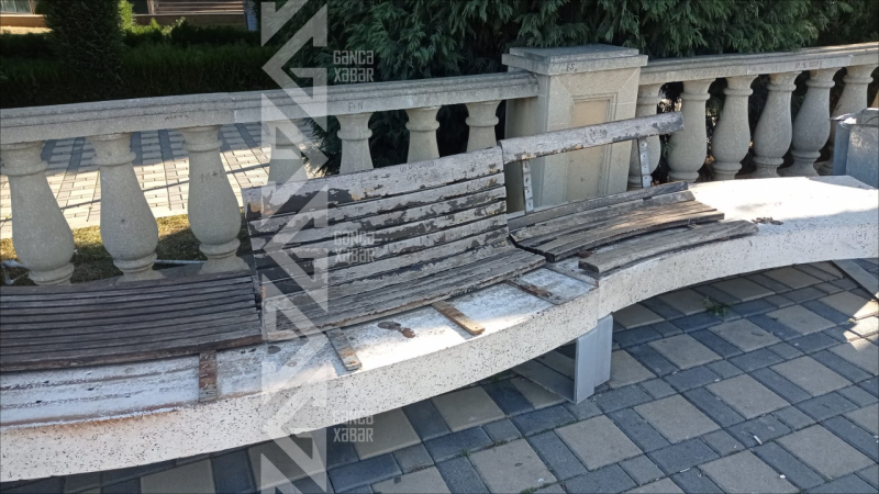 Gəncə bulvarı baxımsız vəziyyətdədir - FOTO/VİDEO