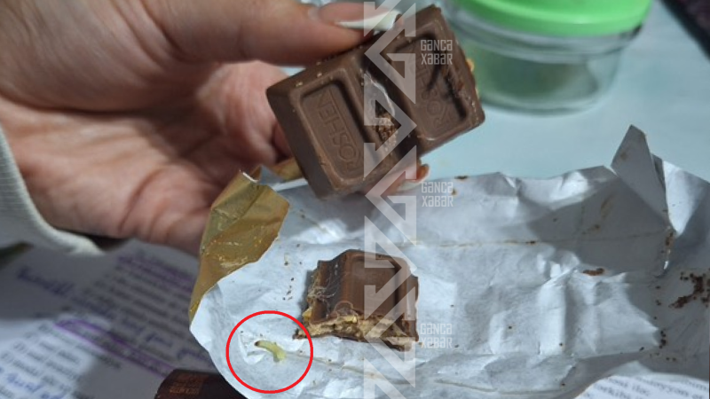 Gəncədə qurdlu şokolad satılıb: “Gətir, yenisi ilə əvəz edək”