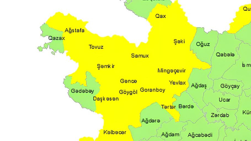 Gəncədə iki gün güclü külək əsəcək