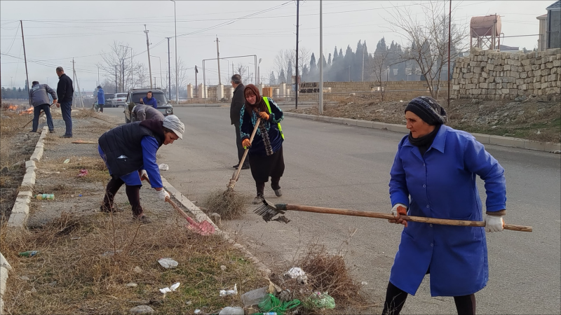 MKTİB avtovağzal ətrafında təmizlik işləri aparıb - FOTO