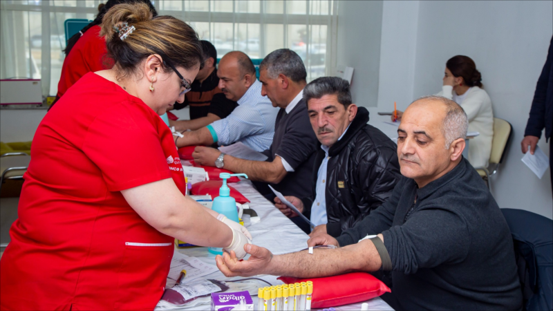 Şəmkirdə qanvermə aksiyası keçirilib