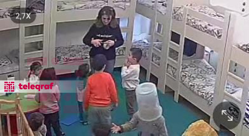 Gəncədə bağçada müəllim uşaqların ağzını yapışdırıcı lentlə bağlayıb - VİDEO