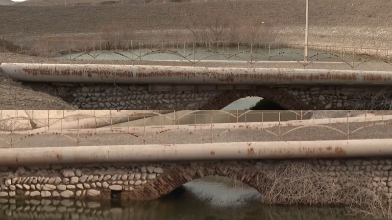 Tovuzda tarixi körpü QƏZALI vəziyyətə düşüb - VİDEO