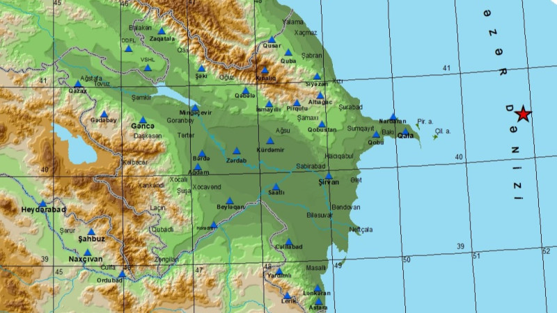 Azərbaycanda zəlzələ baş verib