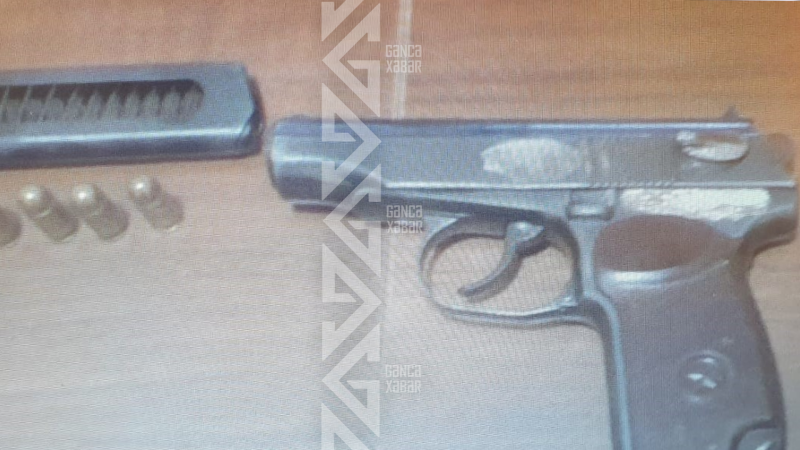 Gəncə sakinindən tapança götürülüb