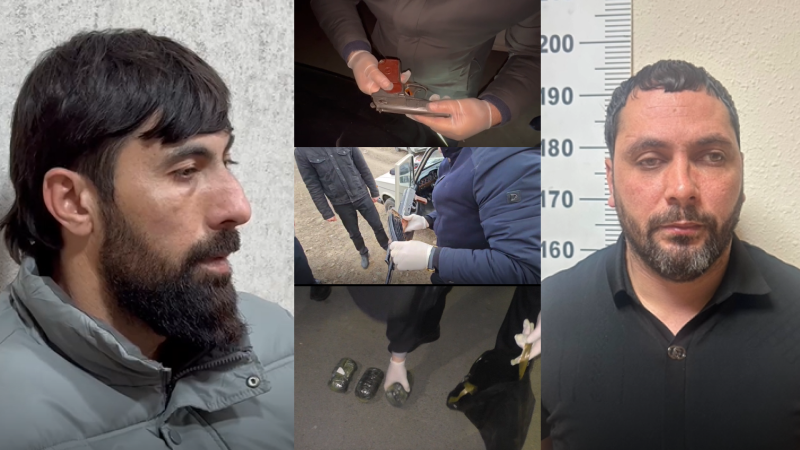 Saxlanılan şəxslərdən silah və narkotik tapılıb - VİDEO