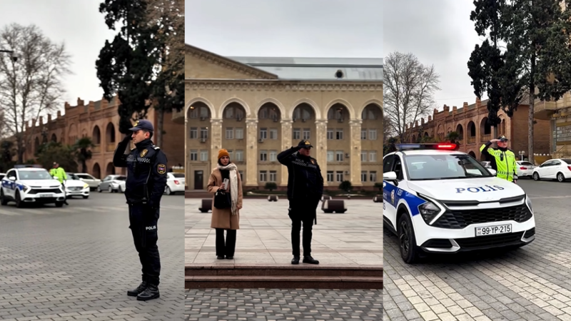 Gəncədə Xocalı şəhidlərinin xatirəsi bir dəqiqəlik sükutla yad edilib - VİDEO