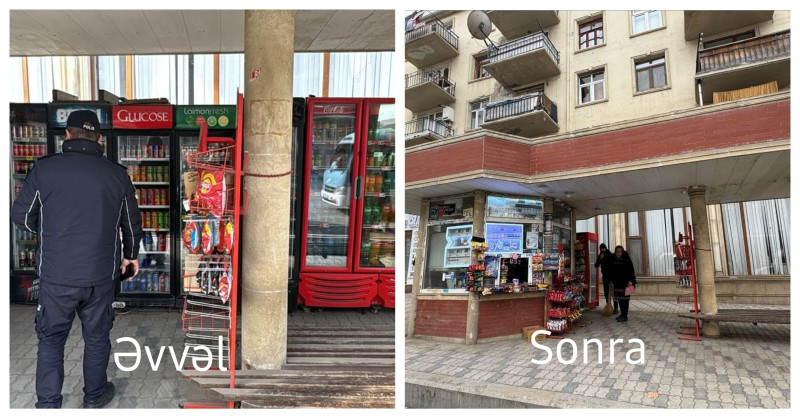 Gəncədə küçə ticarətinə qarşı MÜBARİZƏ - FOTO