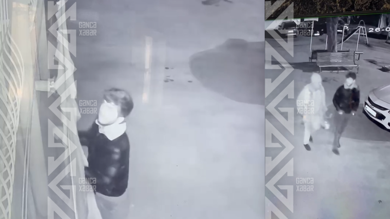 Gəncədə şalvar oğurlayan ata-bala - VİDEO