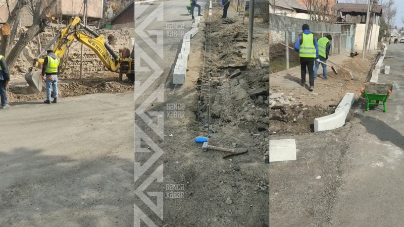 Gəncədə bəzi yollar təmir edilir