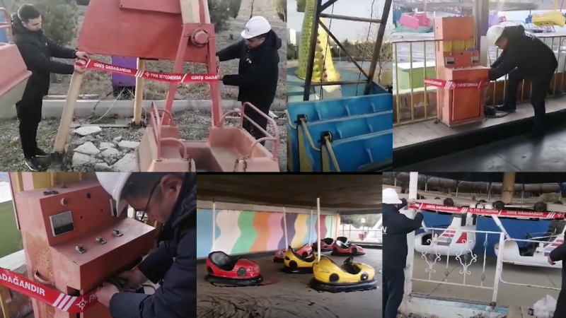 Gəncədə təhlükəli attraksionların istismarı dayandırılıb