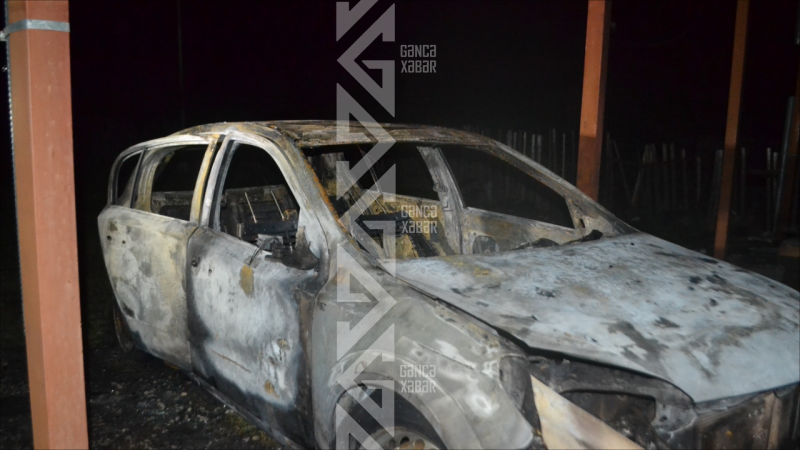 Maşın partladı - Üç otaqlı ev yandı - VİDEO