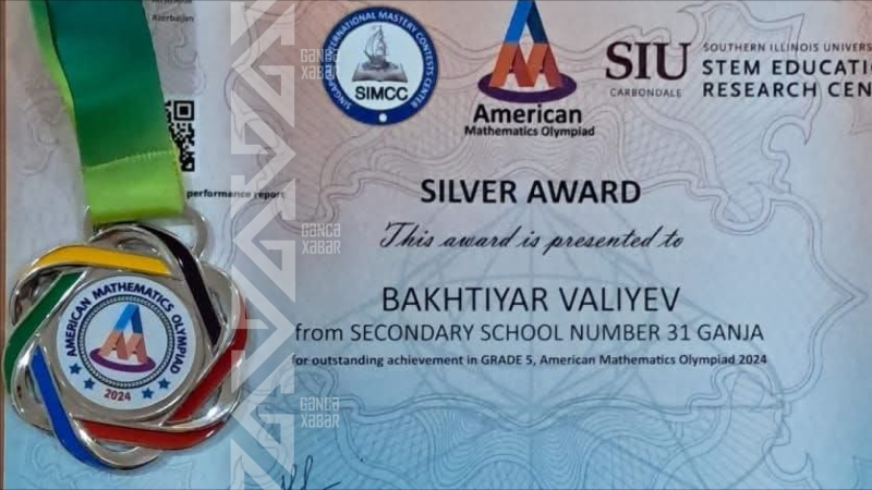 Məktəblimiz Beynəlxalq olimpiadadan medalla döndü - FOTO