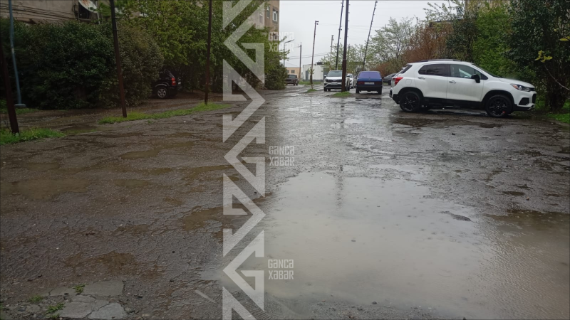 Gülüstan qəsəbəsində yeni “göllər” yaranıb - FOTO/VİDEO