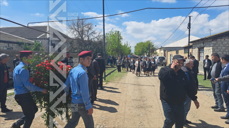 Samuxda Birinci Qarabağ müharibəsinin şəhidi ilə vida mərasimi keçirilir - FOTO
