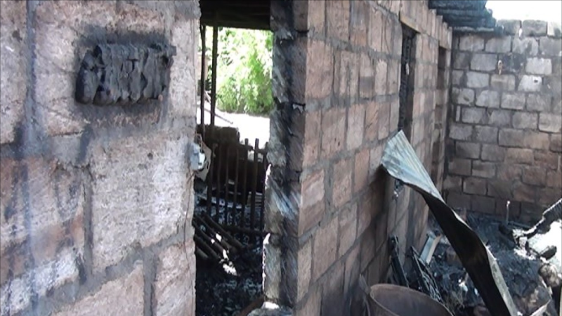 Yevlaxda tövlə yandı, heyvanlar tələf oldu