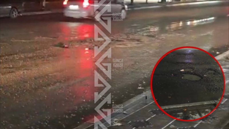 Gəncədə yol problemi bitmir - ŞİKAYƏT + VİDEO