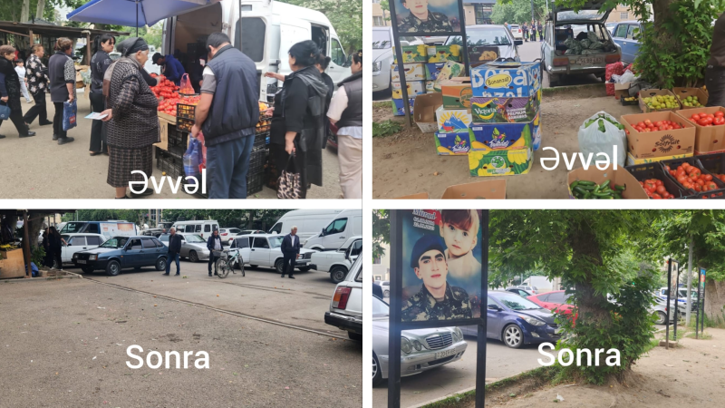 Gəncədə qanunsuz küçə ticarəti ilə məşğul olanlara qarşı tədbirlər görülür