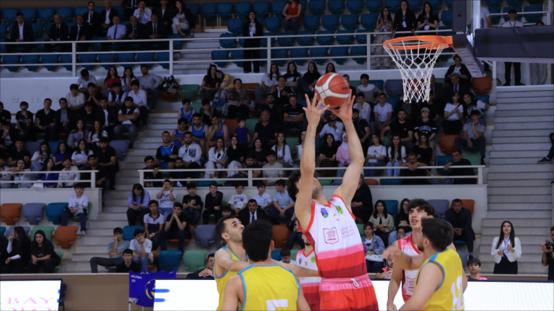 Gəncədə universitetlərarası basketbol yarışının açılış mərasimi keçirilib - FOTO