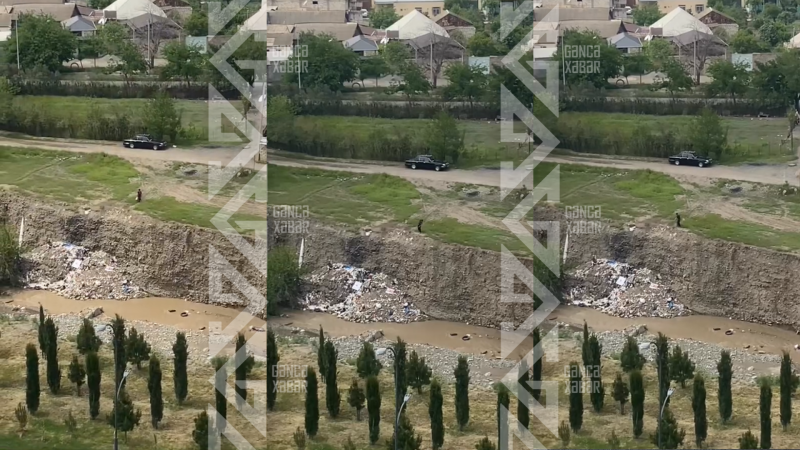 Gəncəçay bu cür zibillənir – ŞOK KADRLAR - VİDEO