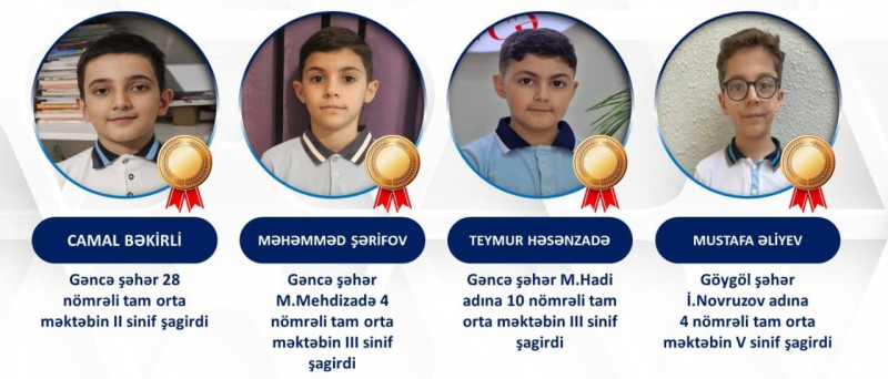 Şagirdlərimiz beynəlxalq olimpiadada medalları sıraladılar - FOTO