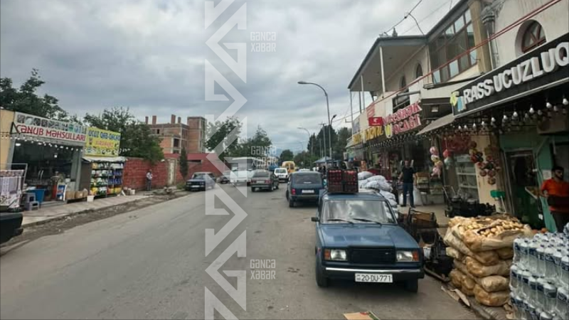 Gəncənin Təbriz küçəsində tıxac PROBLEMİ - VİDEO