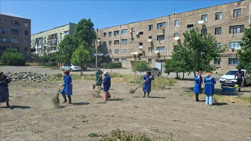 Gəncədə növbəti təmizlik aksiyası keçirilib - FOTO