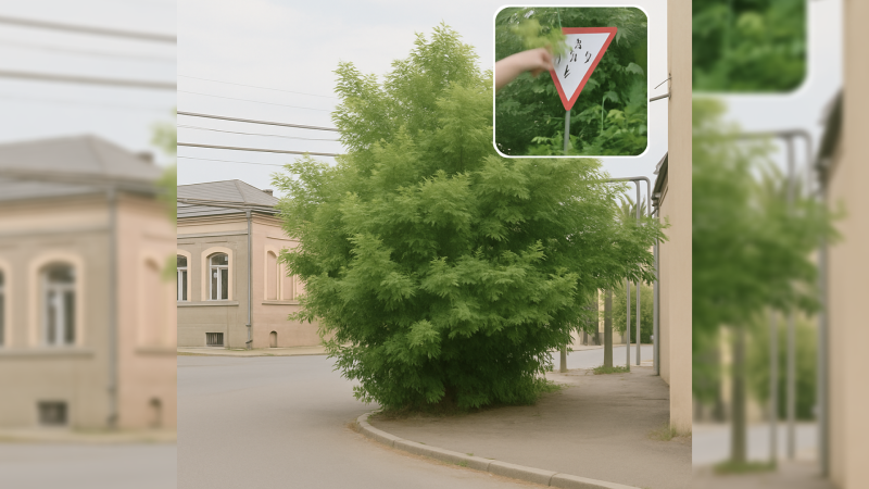 Gəncədə “gizlənmiş” yol nişanı