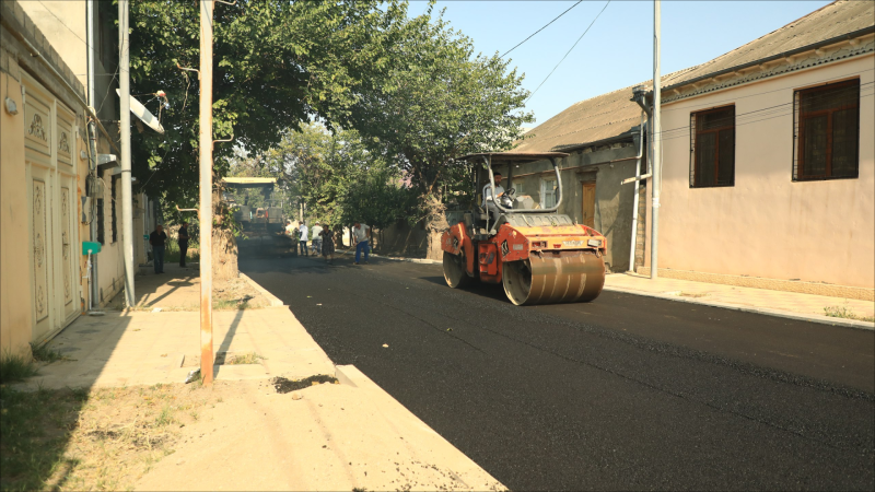 Gəncənin prospekt və küçələri asfaltlanır - FOTO