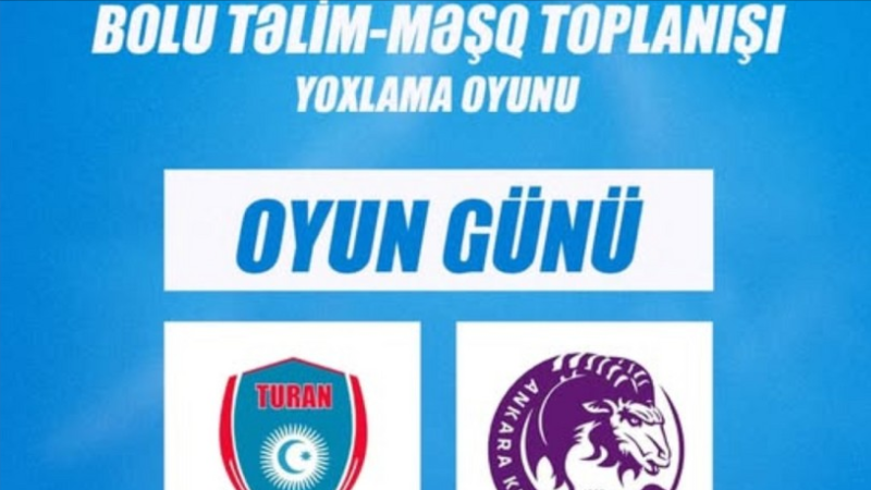 Turan Tovuz Türkiyədə ikinci yoxlama oyununa çıxacaq