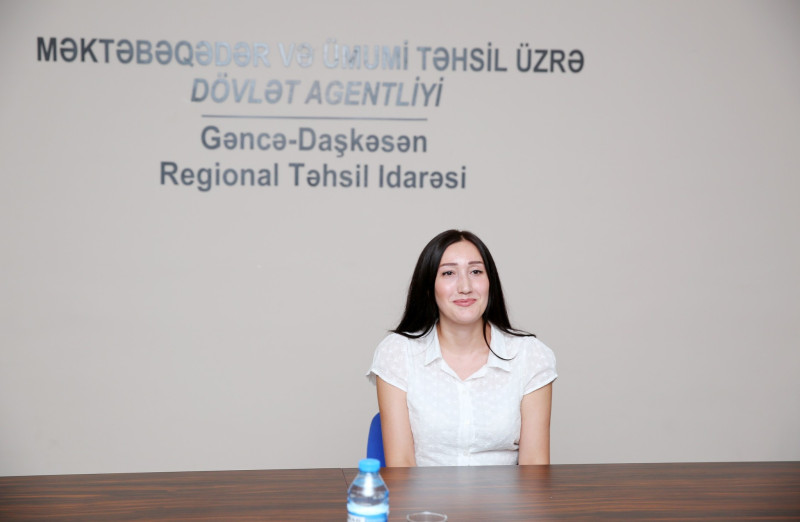 Gəncədə müəllim qəbulunun müsahibə mərhələsi keçirilir - FOTO