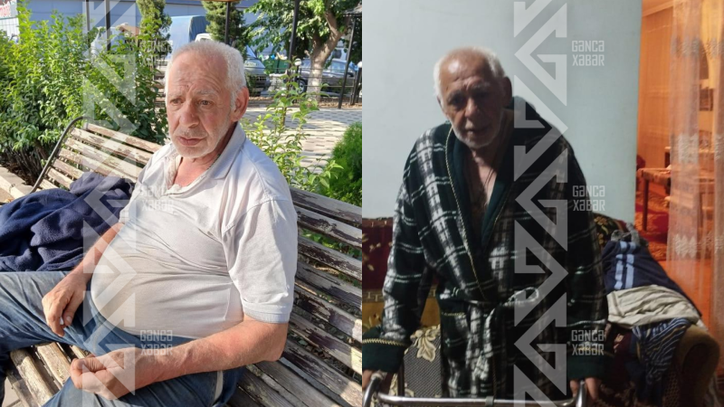 Xeyirxah Gəncə sakini parkda gecələyən kişiyə sahib çıxdı