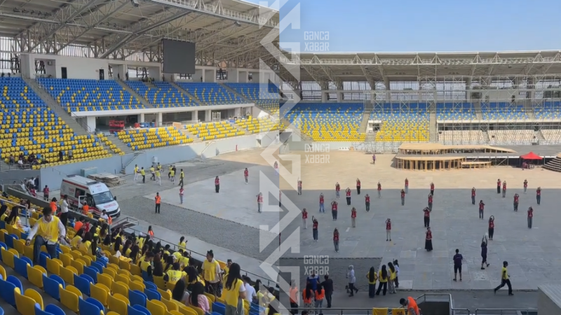 Gəncə şəhər stadionu III MDB Oyunlarının açılışına hazırlaşır