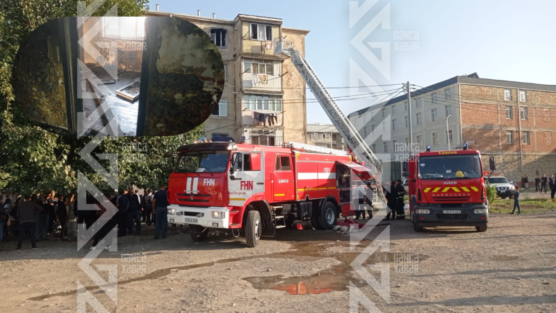Gəncədə beşmərtəbəli binada partlayış