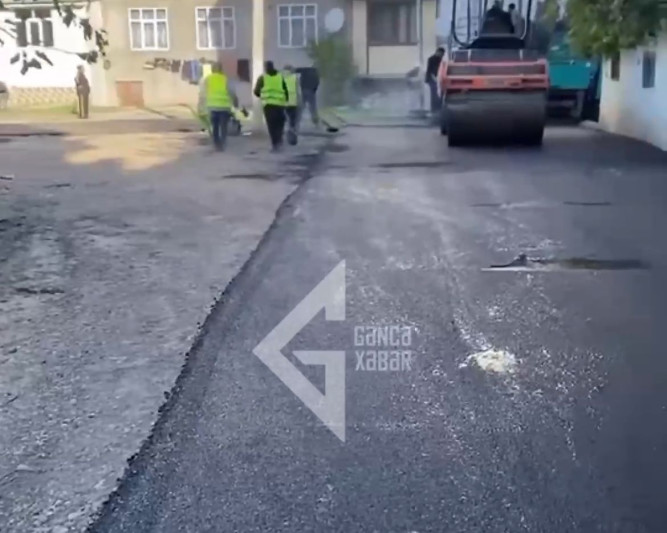 Gəncə sakinlərinin narazılığına səbəb olan asfalt örtüyü