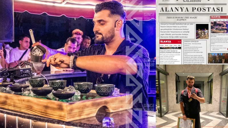 Gəncəli barmen Türkiyədə uğur qazandı